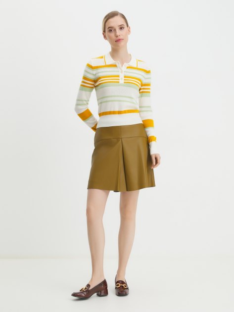 Юбка мини MAISON DAVID ISABELLE_P, Артикул ISABELLE_P, хаки | 4268276. Ракурс 2