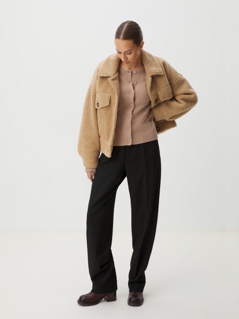 Женский кардиган MAISON DAVID, Артикул 2023-181, коричнево-бежевый | 4268729. Ракурс 2