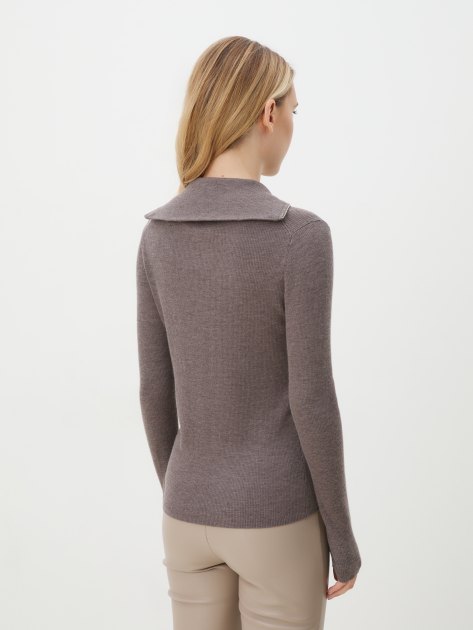 Женский джемпер MAISON DAVID, Артикул 60300M, серо-коричневый | 4268807. Ракурс 4