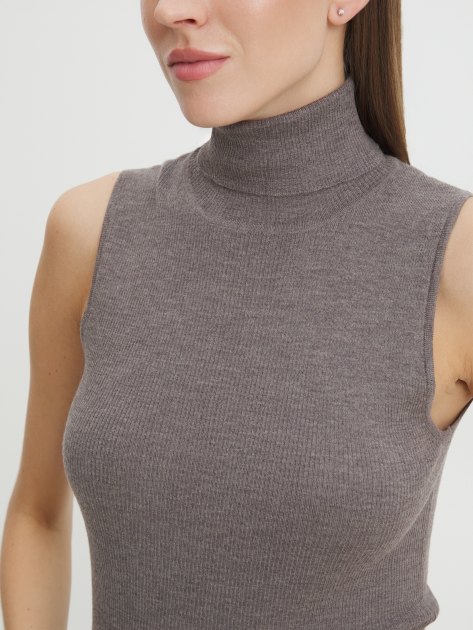 Топ MAISON DAVID, Артикул 60193M, серо-коричневый | 4268871. Ракурс 3