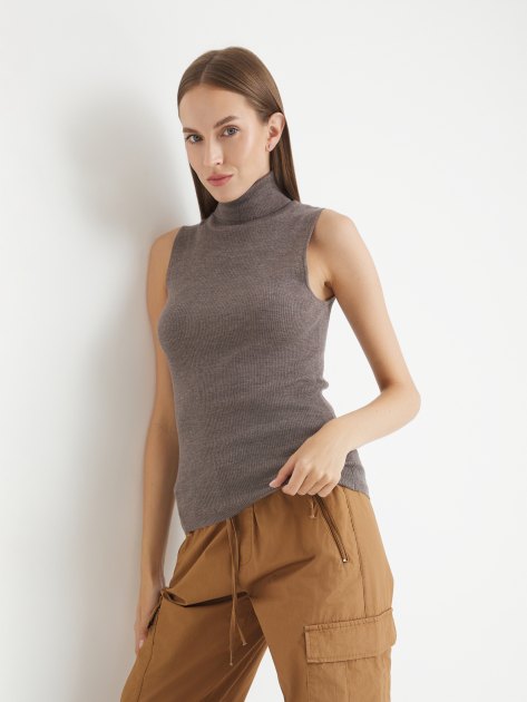 Топ MAISON DAVID, Артикул 60193M, серо-коричневый | 4268871. Ракурс 5