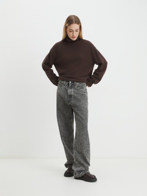 Женский свитер MAISON DAVID, Артикул Jacket-1, темно-коричневый | 4268979. Ракурс 2