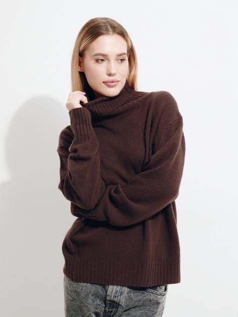 Женский свитер MAISON DAVID, Артикул Jacket-1, темно-коричневый | 4268979. Ракурс 5