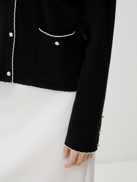 Женский кардиган MAISON DAVID, Артикул M30W801, черный | 4269064. Ракурс 3