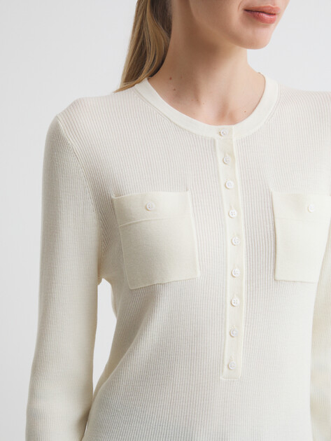 Женский джемпер MAISON DAVID, Артикул BN720-2, белый | 4269101. Ракурс 3