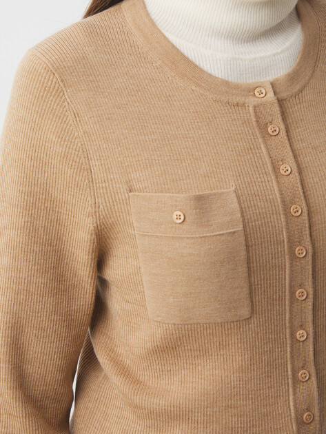 Женский джемпер MAISON DAVID, Артикул BN720-2, темно-бежевый | 4269108. Ракурс 3 Женский джемпер MAISON DAVID, Артикул BN720-2, темно-бежевый | 4269108. Ракурс 3