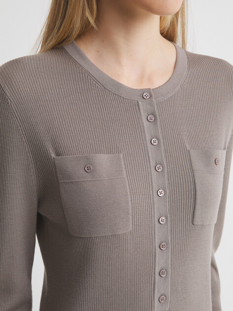 Женский джемпер MAISON DAVID, Артикул BN720-2, светло-серый | 4269115. Ракурс 3