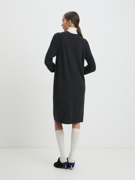 Женское платье MAISON DAVID, Артикул Knitted dress, темно-серый | 4269173. Ракурс 4