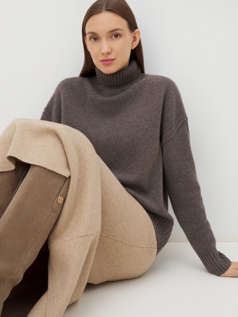Женский свитер MAISON DAVID, Артикул 2023-177, серо-коричневый | 4269245. Ракурс 5