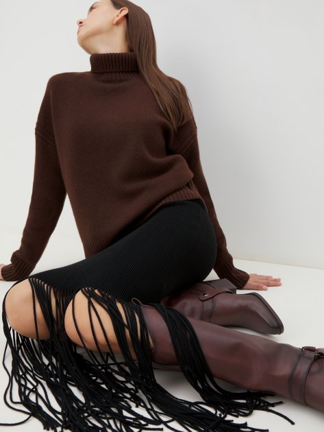 Женский свитер MAISON DAVID, Артикул 2023-177W, темно-коричневый | 4269318. Ракурс 5 Женский свитер MAISON DAVID, Артикул 2023-177W, темно-коричневый | 4269318. Ракурс 5