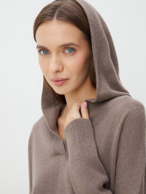 Женский джемпер MAISON DAVID, Артикул JACKET-2, серо-коричневый | 4269595. Ракурс 3