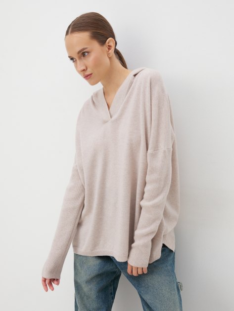 Женский джемпер MAISON DAVID, Артикул JACKET-2, серо-бежевый | 4269602. Ракурс 5