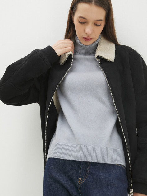 Женская водолазка MAISON DAVID, Артикул MNZ2805, голубовато-серый | 4269858. Ракурс 5