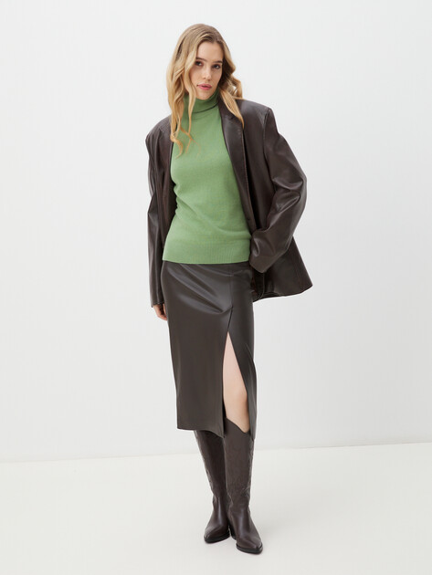 Женская водолазка MAISON DAVID, Артикул MNZ2805, светло-зеленый | 4269886. Ракурс 2