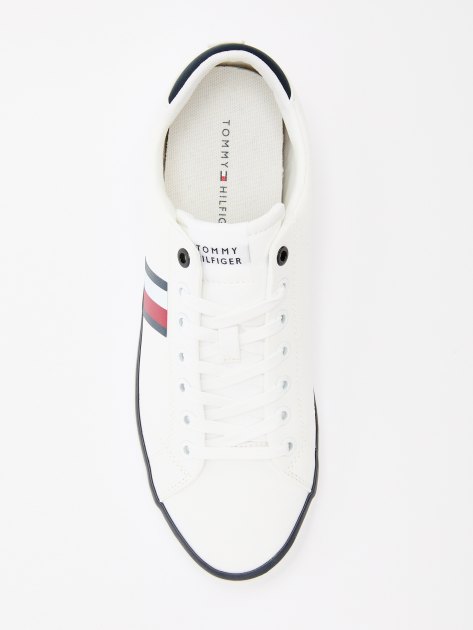 Мужские кеды TOMMY HILFIGER ESSENTIAL SIGNATURE TAPE TRAINERS, Артикул FM0FM04946, белый | 4270997. Ракурс 5