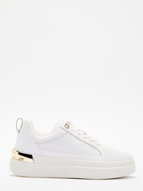 Женские кеды TOMMY HILFIGER TH MONOGRAM LEATHER COURT TRAINERS, Артикул FW0FW07808, белый | 4271955. Ракурс 3 Женские кеды TOMMY HILFIGER TH MONOGRAM LEATHER COURT TRAINERS, Артикул FW0FW07808, белый | 4271955. Ракурс 3
