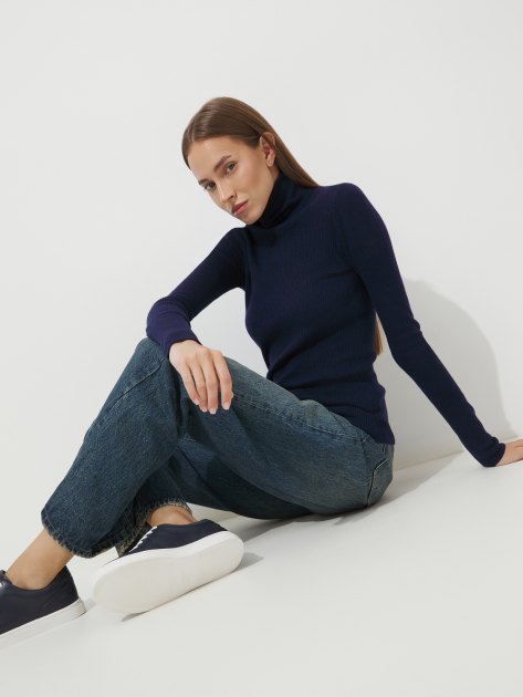 Женская водолазка MAISON DAVID, Артикул 19AW0115, темно-синий | 4272788. Ракурс 5