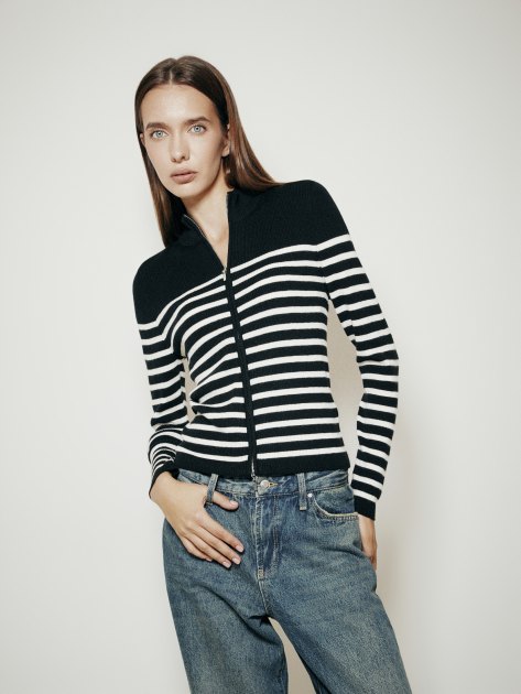 Женский кардиган MAISON DAVID, Артикул 30W257, черный | 4272802. Ракурс 5