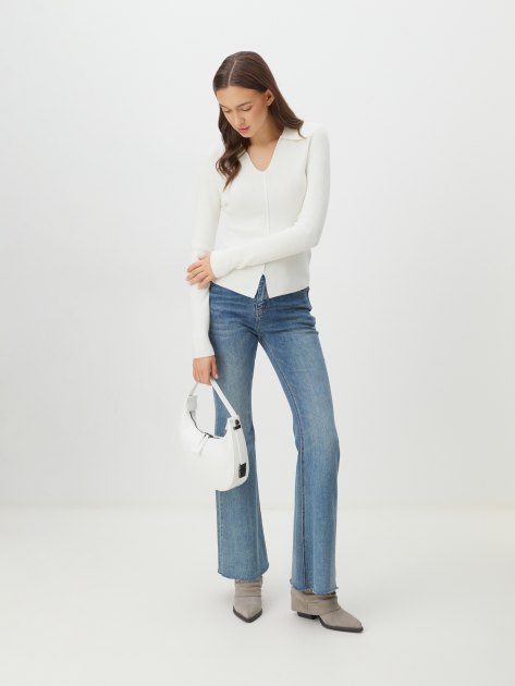 Женский пуловер MAISON DAVID, Артикул 6W2225, белый | 4272821. Ракурс 2