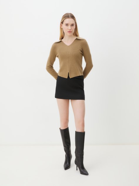 Женский пуловер MAISON DAVID, Артикул 6W2225, зеленовато-коричневый | 4272833. Ракурс 2