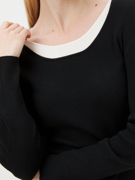 Женский джемпер MAISON DAVID, Артикул 6W2319, черный | 4272862. Ракурс 3 Женский джемпер MAISON DAVID, Артикул 6W2319, черный | 4272862. Ракурс 3
