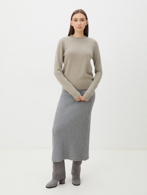 Женский джемпер MAISON DAVID, Артикул HA065, зеленовато-серый | 4272912. Ракурс 2