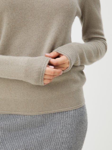 Женский джемпер MAISON DAVID, Артикул HA065, зеленовато-серый | 4272912. Ракурс 3