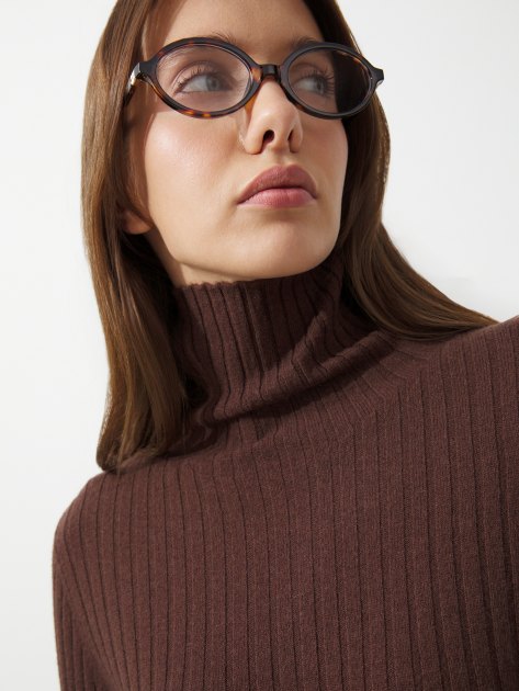 Женская водолазка MAISON DAVID, Артикул NZ8806, темно-коричневый | 4273104. Ракурс 3