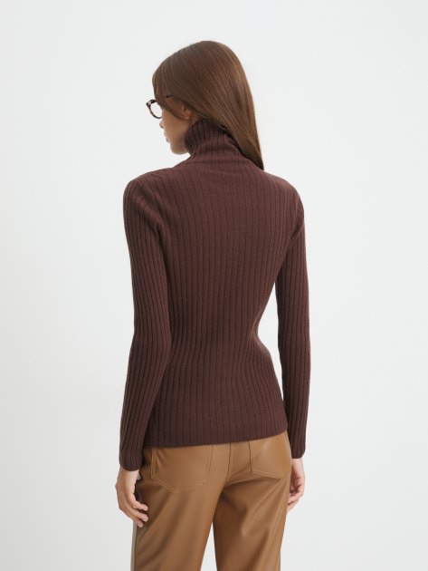 Женская водолазка MAISON DAVID, Артикул NZ8806, темно-коричневый | 4273104. Ракурс 4