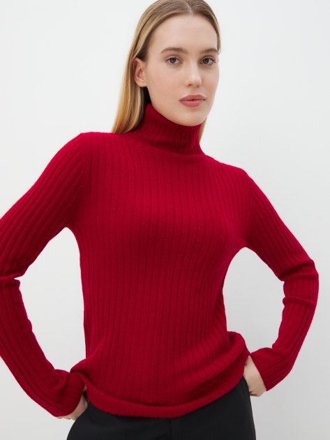 Женская водолазка MAISON DAVID, Артикул NZ8806, рубиновый | 4273118. Ракурс 5