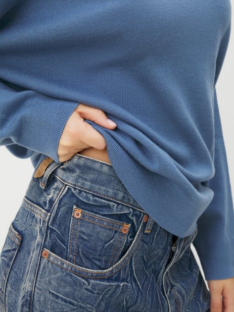 Женский джемпер MAISON DAVID, Артикул 30W099, светло-синий | 4273197. Ракурс 3