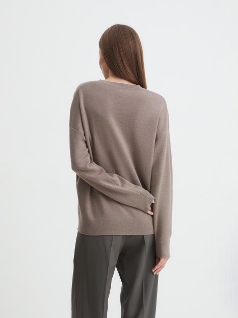 Женский джемпер MAISON DAVID, Артикул 30W099, коричнево-серый | 4273211. Ракурс 4 Женский джемпер MAISON DAVID, Артикул 30W099, коричнево-серый | 4273211. Ракурс 4