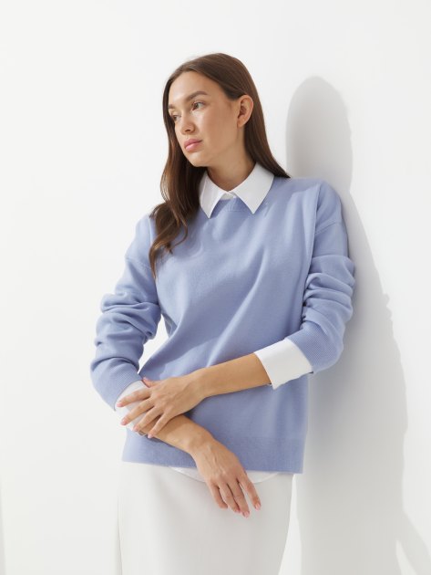 Женский джемпер MAISON DAVID, Артикул 30W099, фиолетово-голубой | 4273219. Ракурс 5