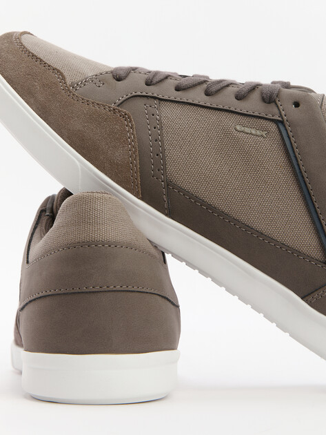 Мужские кеды GEOX U WALEE, Артикул U552CB, серо-коричневый | 4274992. Ракурс 6
