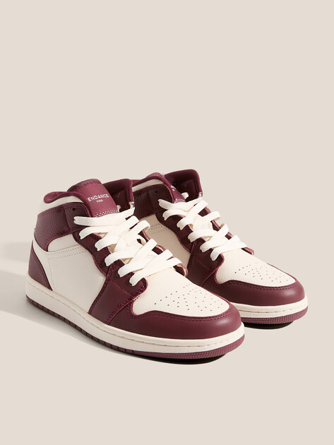 Женские высокие кеды TENDANCE, Артикул FP-J1-1W, вишневый | 4275636. Ракурс 3