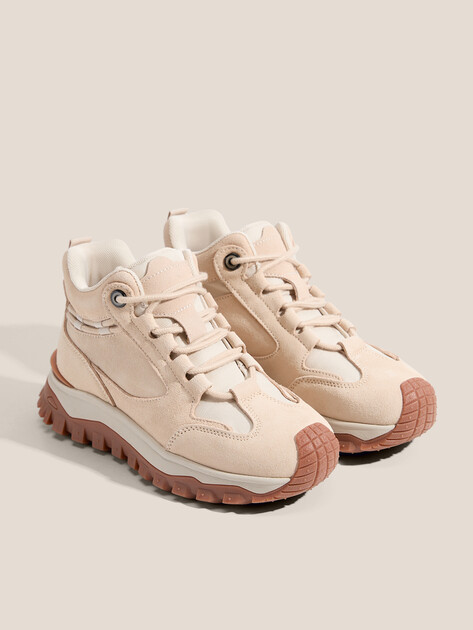 Женские высокие кроссовки TENDANCE, Артикул HC8533X-1, бежевый | 4277814. Ракурс 2