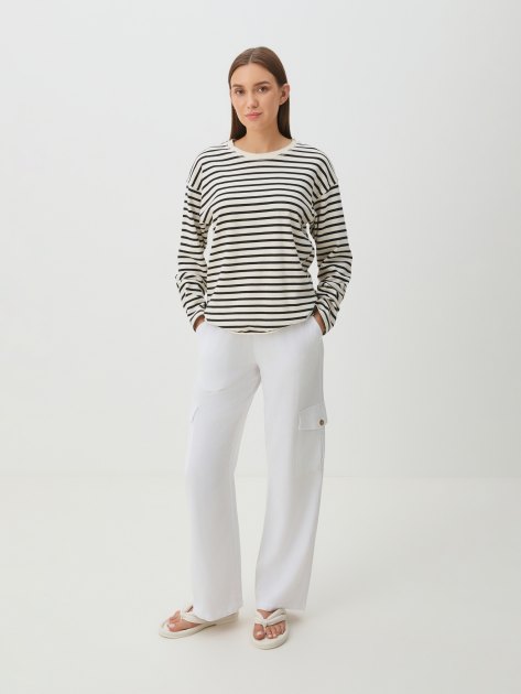 Женские брюки карго MAISON DAVID, Артикул BLN929, белый | 4278436. Ракурс 2