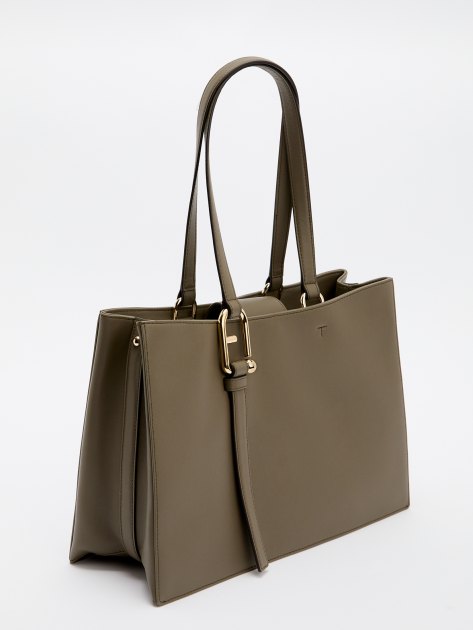 Женский тоут FURLA, Артикул FURLA NUVOLA L TOTE, серо-зеленый | 4278838. Ракурс 3 Женский тоут FURLA, Артикул FURLA NUVOLA L TOTE, серо-зеленый | 4278838. Ракурс 3