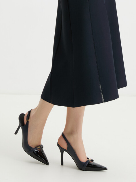 Женские туфли с открытой пяткой (слингбэк) FURLA FURLA CORE, Артикул YH43FCD, темно-синий | 4284078. Ракурс 2