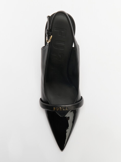 Женские туфли с открытой пяткой (слингбэк) FURLA FURLA CORE, Артикул YH43FCD, черный | 4284092. Ракурс 5 Женские туфли с открытой пяткой (слингбэк) FURLA FURLA CORE, Артикул YH43FCD, черный | 4284092. Ракурс 5