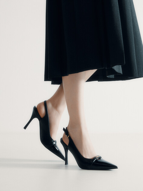 Женские туфли с открытой пяткой (слингбэк) FURLA FURLA CORE, Артикул YH43FCD, черный | 4284092. Ракурс 7 Женские туфли с открытой пяткой (слингбэк) FURLA FURLA CORE, Артикул YH43FCD, черный | 4284092. Ракурс 7