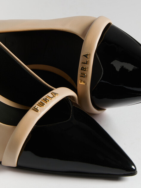 Женские туфли с открытой пяткой (слингбэк) FURLA FURLA CORE, Артикул YJ09FCD, бежевый | 4284110. Ракурс 6