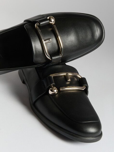 Женские лоферы FURLA FURLA NUVOLA, Артикул YI48FNU, черный | 4284235. Ракурс 6