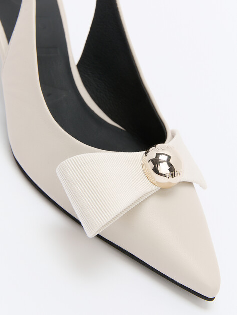 Женские туфли с открытой пяткой (слинг-бэк) FURLA FURLA SFERA, Артикул YJ05SFE, серовато-бежевый | 4284260. Ракурс 6