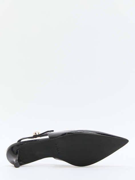Женские туфли с открытой пяткой (слингбэк) FURLA FURLA SFERA, Артикул YJ07SFE, черный | 4284318. Ракурс 3