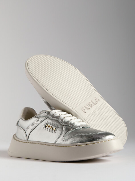 Женские кеды FURLA FURLASPORT, Артикул YJ17SPT, серебряный | 4284367. Ракурс 6