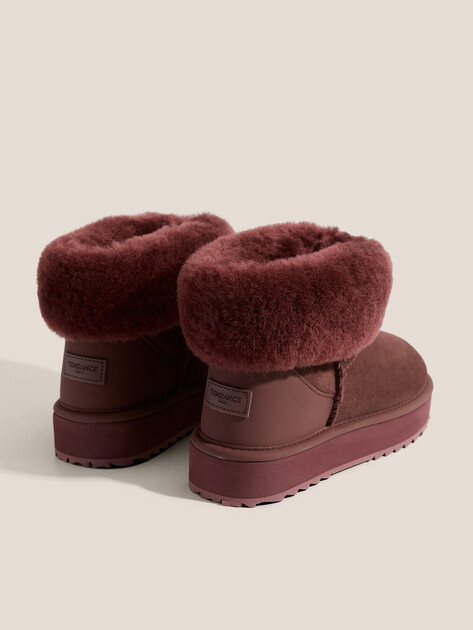 Женские угги TENDANCE, Артикул IM-RDV64, бордовый | 4284548. Ракурс 6