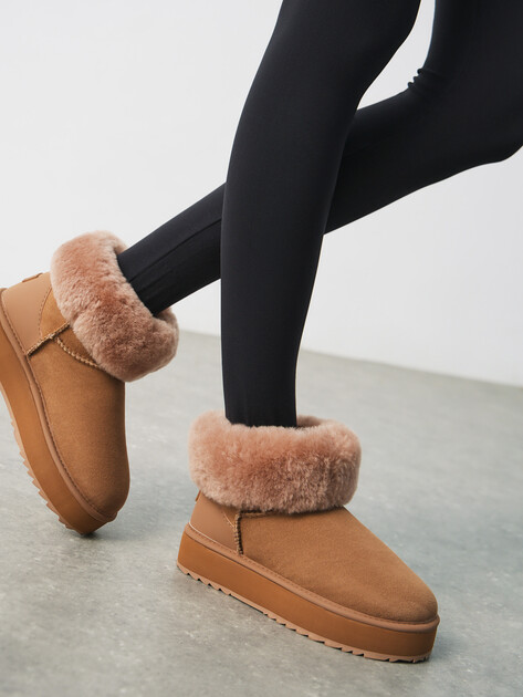 Женские угги TENDANCE, Артикул IM-RDV64B, бежево-коричневый | 4284612. Ракурс 6