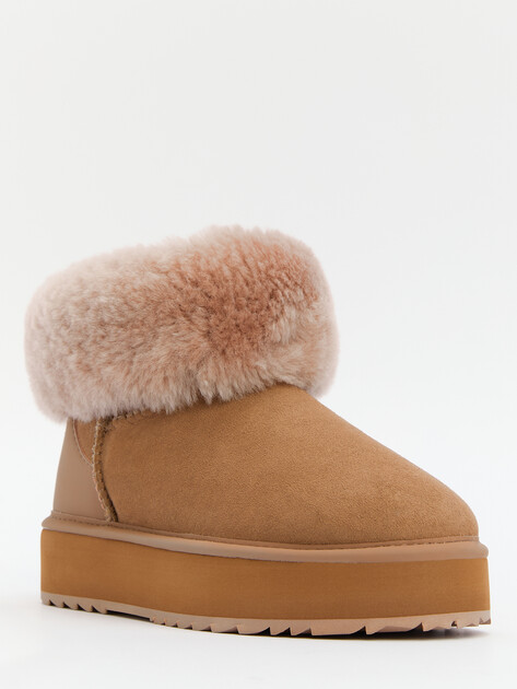 Женские угги TENDANCE, Артикул IM-RDV64B, бежево-коричневый | 4284612. Ракурс 2