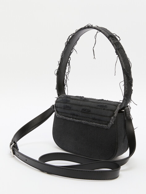 Женская сумка на плечо из денима DIESEL 1DR, Артикул X08396, черный | 4285109. Ракурс 4